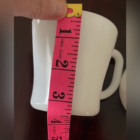 Federal Milk Glass Set Of Two Coffee Mugs - Picture 9 of 10